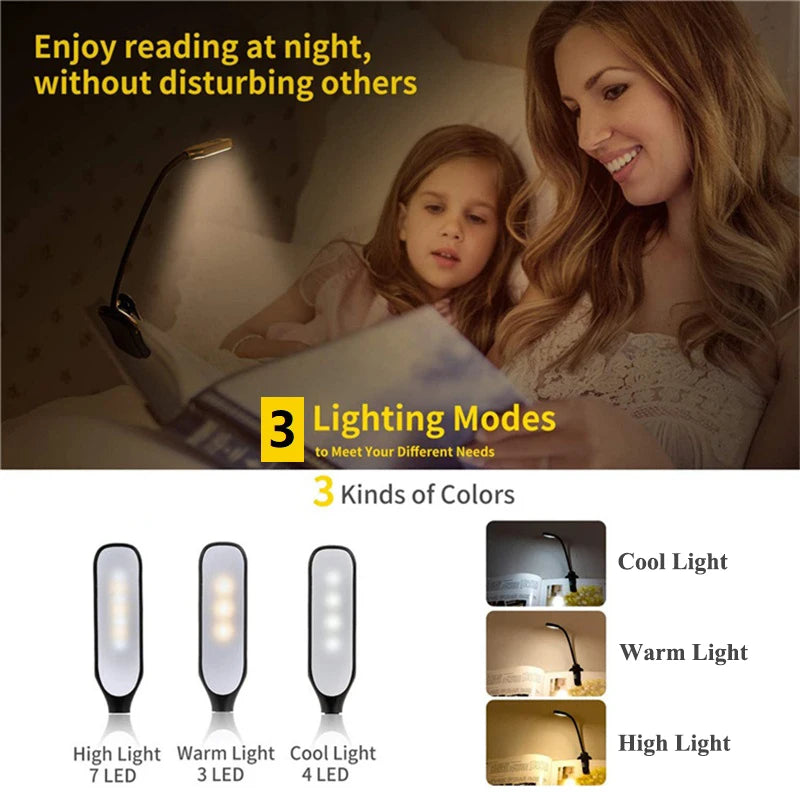 Lampe de Lecture Pince Blanche | Élégante, Rechargeable et Discrète