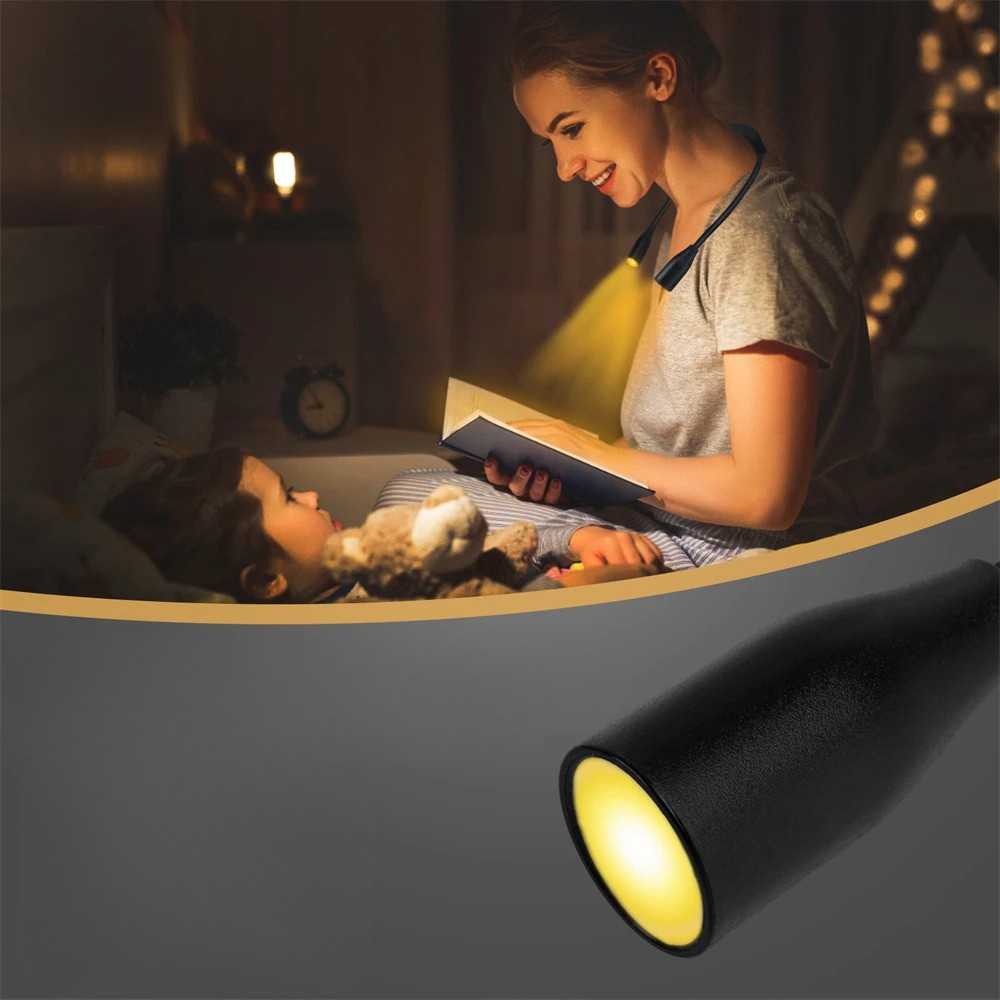 Glocusent Lampe de Lecture | Lumière Ambrée Anti-Lumière Bleue