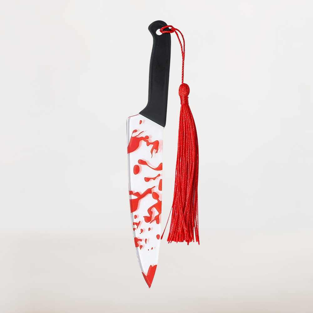 Marque page Halloween Couteau | Rouge & Crimes Imaginaires