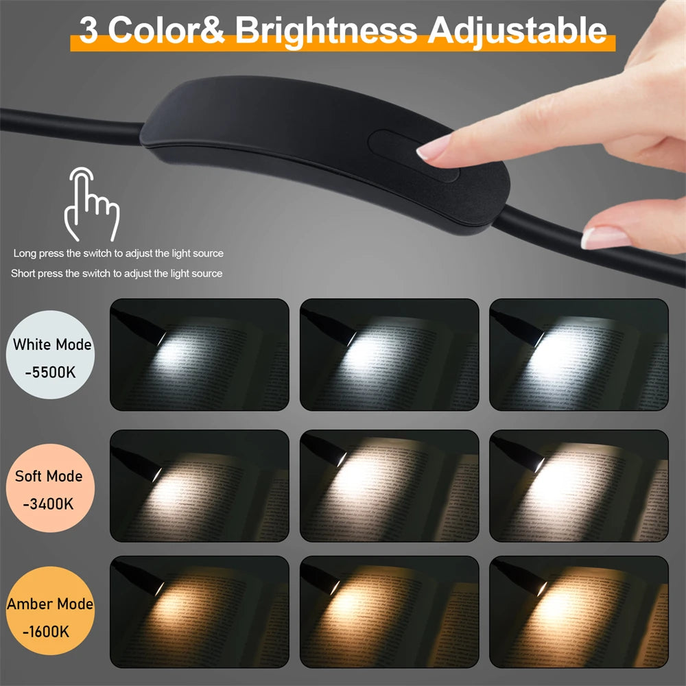 Lampe LED de Lecture | Modèle Blanc à Lumière Apaisante