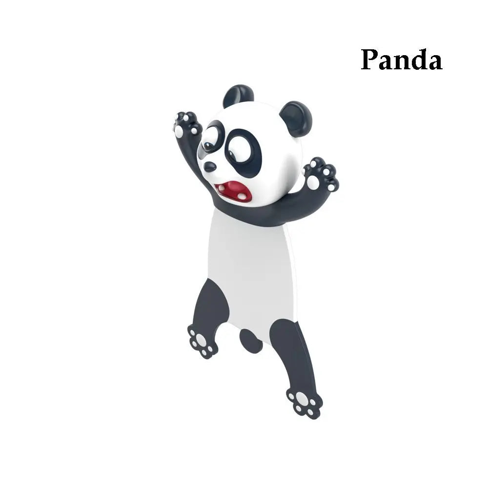 Marque page Panda en 3D, style cartoon surpris sur fond blanc