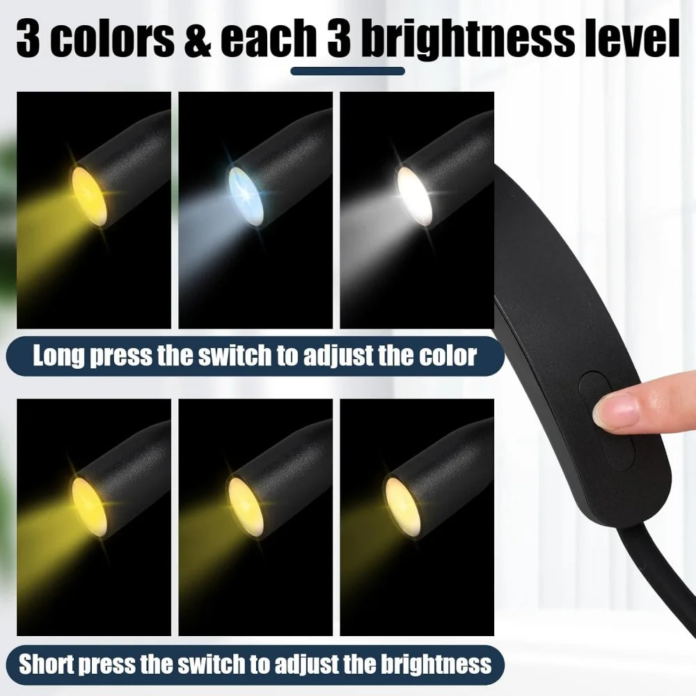 Lampe de Lecture à LED | Modèle Blanc Discret et Confortable