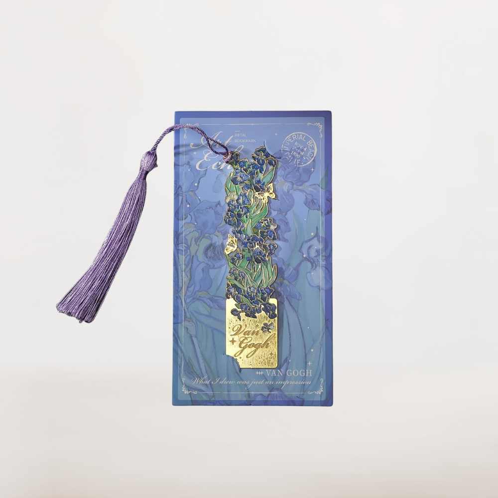 Marque Page Métal Pourpre | Iris Inspirés De Van Gogh