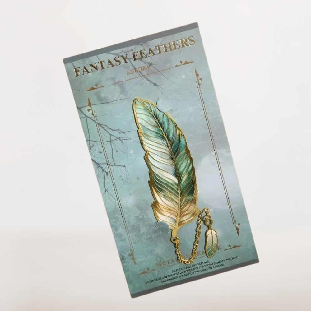 Marque Page Plume | Légèreté Dorée pour Lectures Intimes