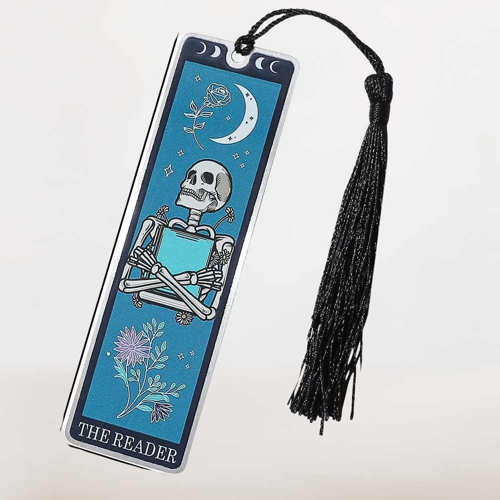Marque page Squelette bleu | The Reader & Lecture Éternelle