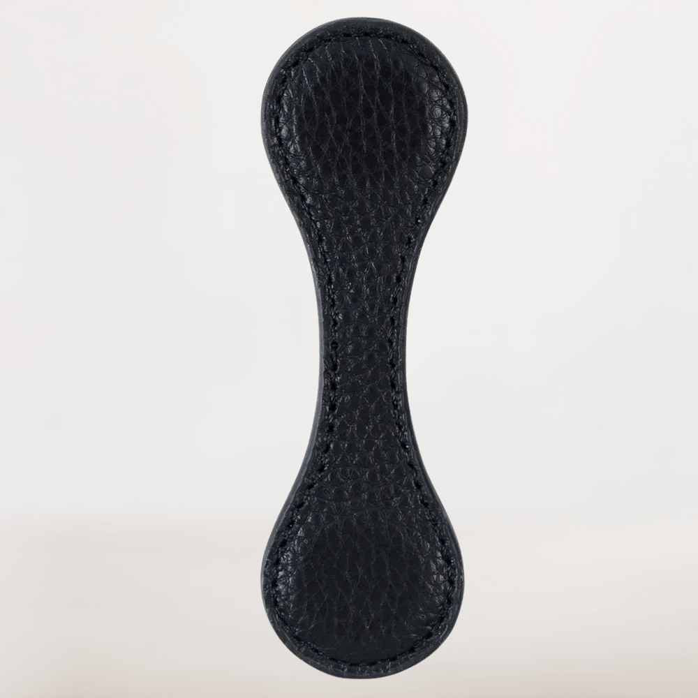 Marque Page En Cuir Noir Texturé | Élégance et Simplicité