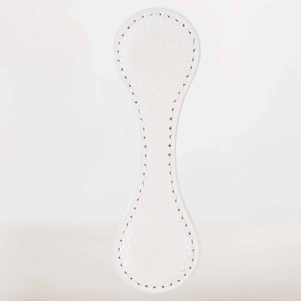 Marque-Page en Cuir Blanc | Élégance Pure et Sobriété