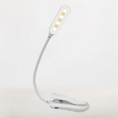 Lampe de Lecture Pince Blanche | Élégante, Rechargeable et Discrète