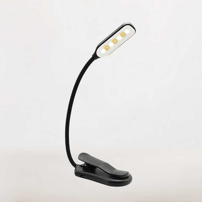 Lampe de Lecture Pince Noire | Rechargeable, Flexible et Nomade