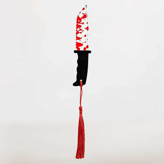 Marque page Halloween Rouge | Couteau Sanglant & Suspense