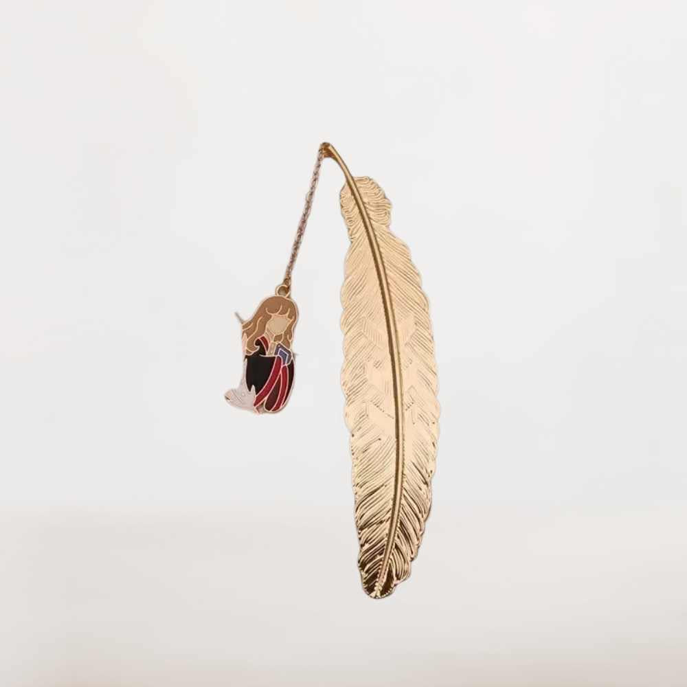 Marque Page Sorcier | Plume Dorée et Lectrice Magique