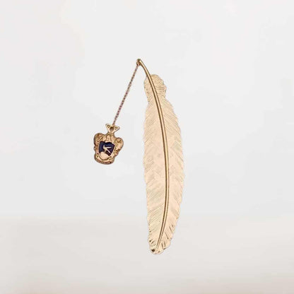 Marque Page Blason Bleu | Plume Dorée et Blason Bleu Nuit