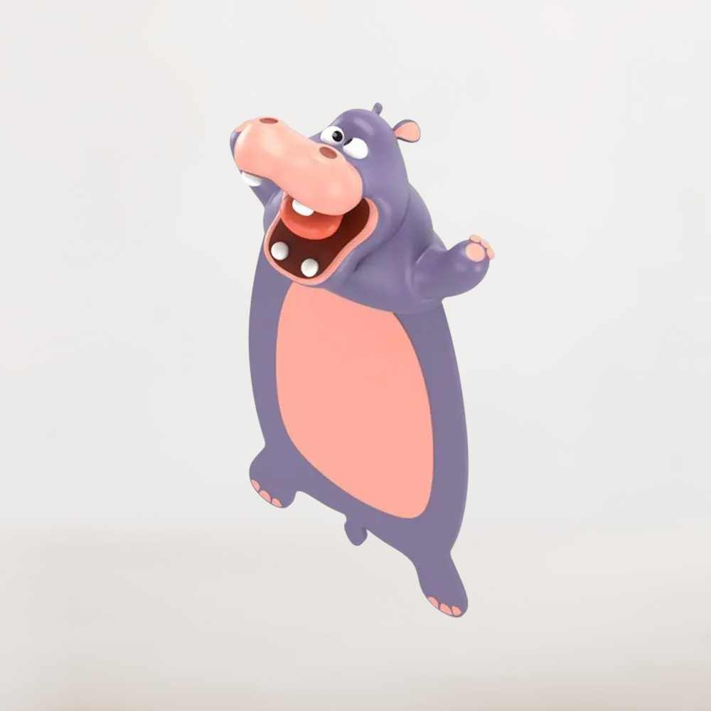 Marque page Kawaii | Hippopotame Drôle et Lecture Fun