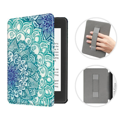 Etui Kindle Paperwhite 2024 | Mandala Bleu et Harmonie Florale