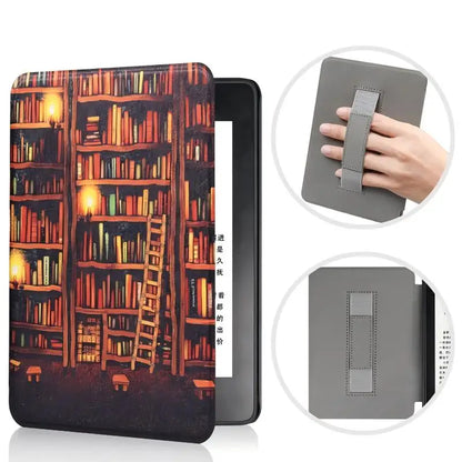 Etui Kindle Paperwhite 2024 | Bibliothèque Vintage et Ambiance Lecture