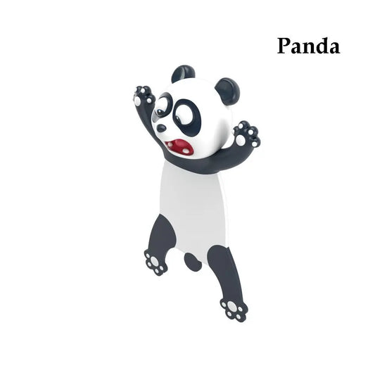 Marque page  Panda en 3D, style cartoon surpris sur fond blanc
