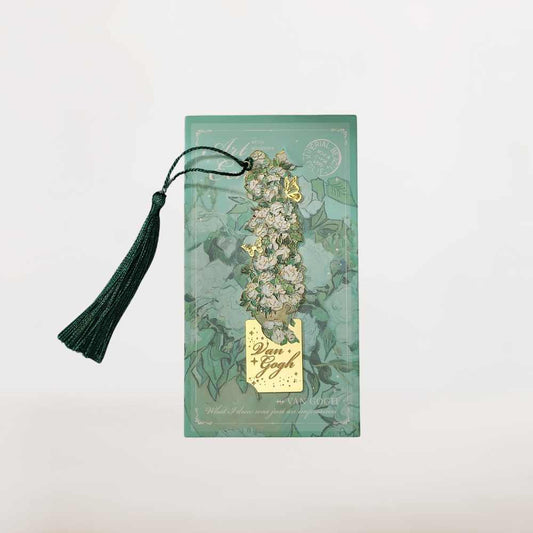Marque page métal | Roses Blanches Et Jardin De Van Gogh