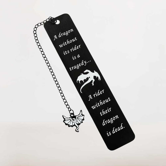 Marque Page Dragon | Serment Noir du Dragon et du Cavalier