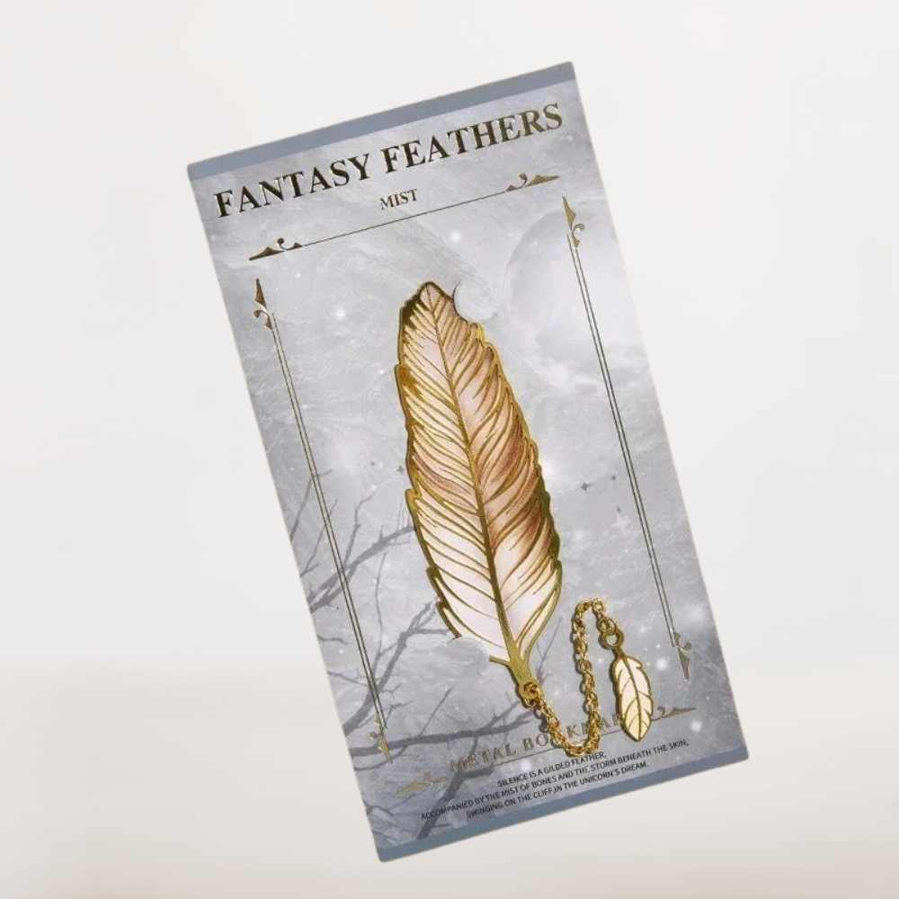 Marque Page Plume | Dorure Délicate et Finesse Élégante