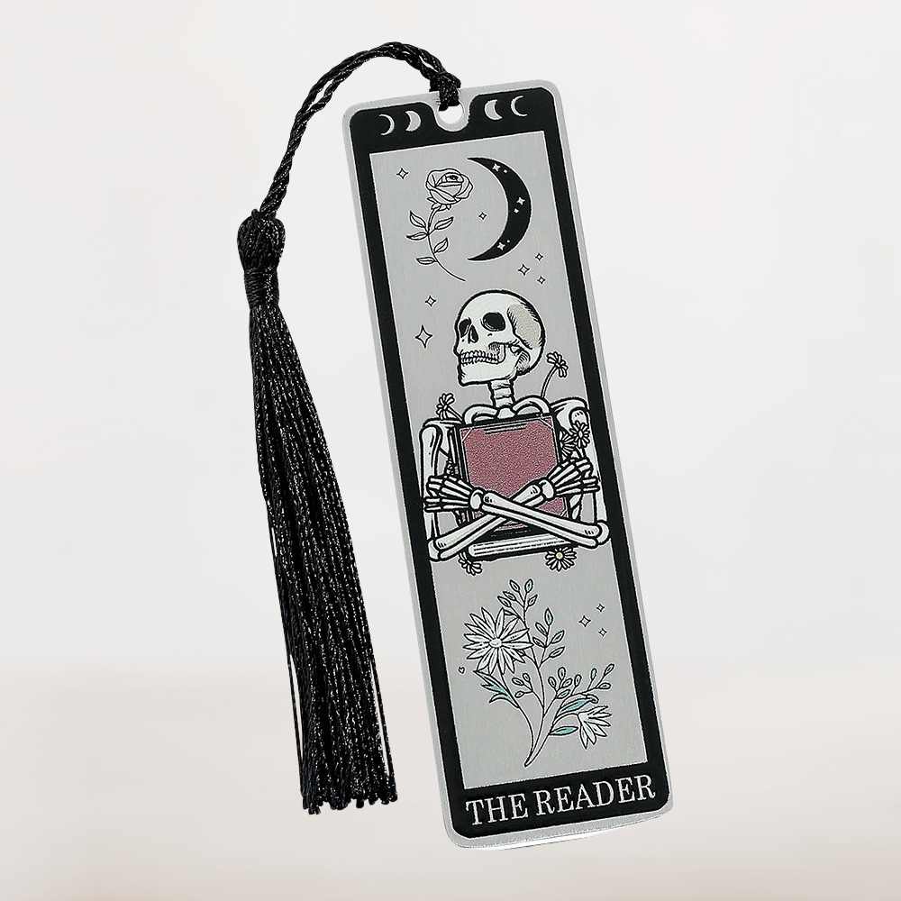 Marque page Halloween Gris | The Reader Argenté & Lecture Mystique