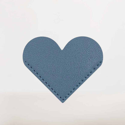 Marque Page en Cuir Bleu Gris | Un Cœur à l'Âme Discrète
