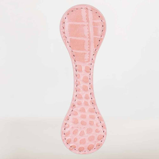 Marque Page En Cuir Rose Effet Croco | Style Original Et Délicat