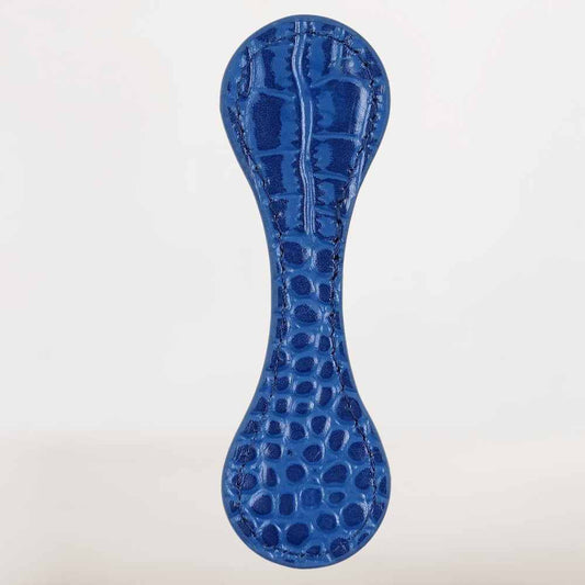 Marque-Page en Cuir Bleu Texturé | Sophistication et Couleur