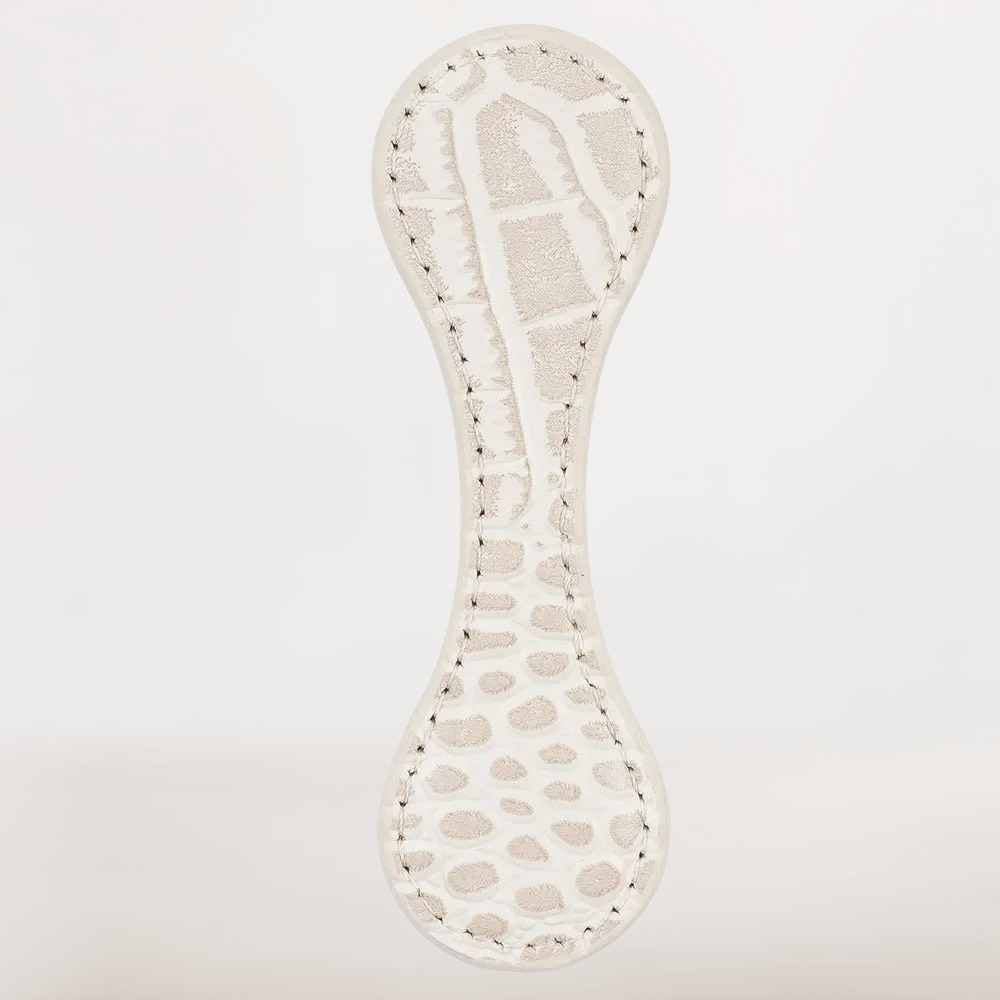 Marque-Page en Cuir Beige Clair Texturé | Élégance et Finesse Naturelle