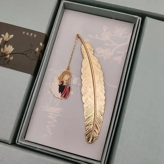 Marque Page Sorcier | Plume Dorée et Lectrice Magique