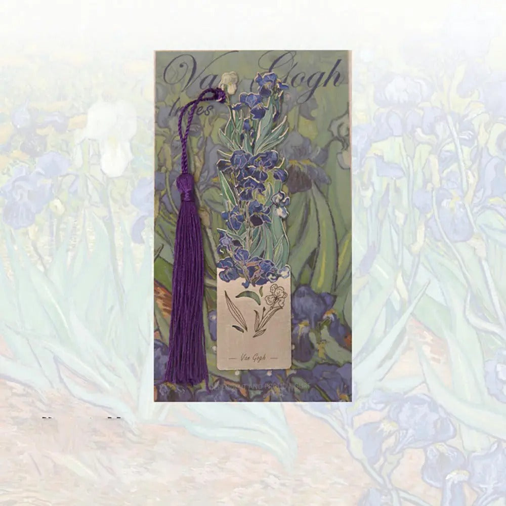 Marque Page Métal  Iris | Bleus Gravés De Van Gogh